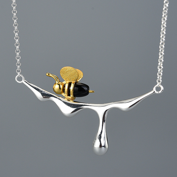 Pendentif Abeille et la Goutte de Miel (Argent)